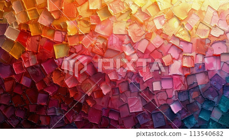 Close Up of a Multi Colored Glass Mosaic 113540682