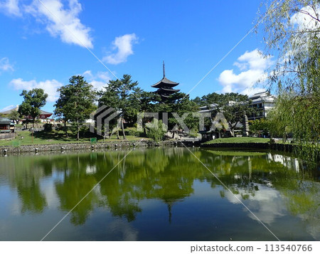 Sarusawa Pond is an artificial pond built by Kofuku-ji Temple in Nara Park, Nara City, Nara Prefecture, as a pond for the Hojoe festival. Sarusawa Pond is an artificial pond built by Kofuku-ji Temple in Nara Park, Nara City, Nara Prefecture, as a pond for the Hojoe festival. 113540766
