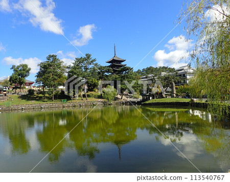 Sarusawa Pond is an artificial pond built by Kofuku-ji Temple in Nara Park, Nara City, Nara Prefecture, as a pond for the Hojoe festival. Sarusawa Pond is an artificial pond built by Kofuku-ji Temple in Nara Park, Nara City, Nara Prefecture, as a pond for the Hojoe festival. 113540767
