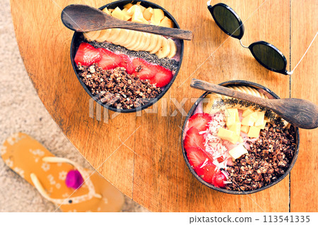Acai bowl in the Maldives, the pearl of the Indian Ocean 113541335