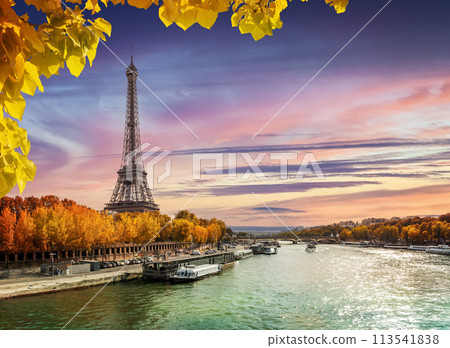 Autumn cityscape of Paris 113541838