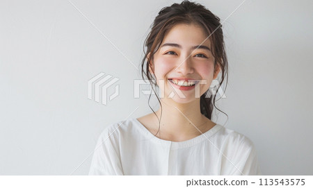 Young Japanese woman portrait AI generated image 113543575