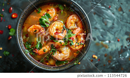 Tom yum kung. Thai food concept. Asian food concept. 113544726