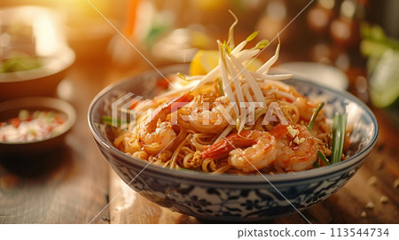 Pad thai. Thai food concept. Pad thai. Thai food concept. 113544734