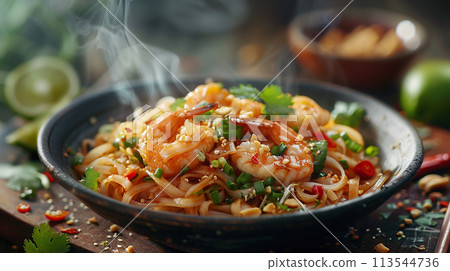 Pad thai. Thai food concept. 113544736
