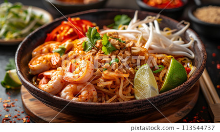 Pad thai. Thai food concept. 113544737
