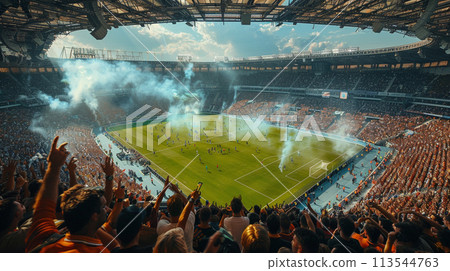 Football, there are cheerleaders filling the football field. Football, there are cheerleaders filling the football field. 113544763