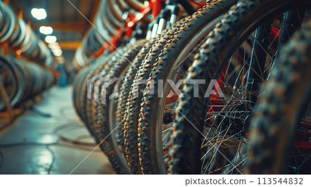 bicycle manufacturer. Close up bicycle on blur background bicycle manufacturer. Close up bicycle on blur background 113544832
