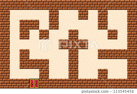 迷宮遊戲風格像素藝術地牢螢幕 113545458