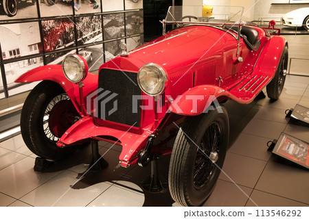 Foreign cars on display in the showroom 113546292