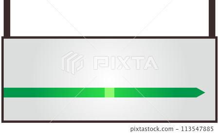 Hanging station sign illustration material Station sign 113547885