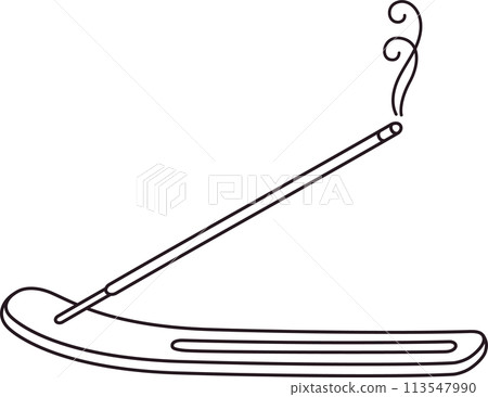 Burning incense stick drawing Burning incense stick drawing 113547990