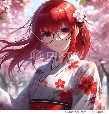 一個女人在hakama 113548919