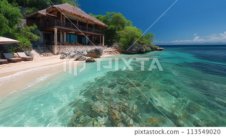 House on the Side of a Beach 113549020