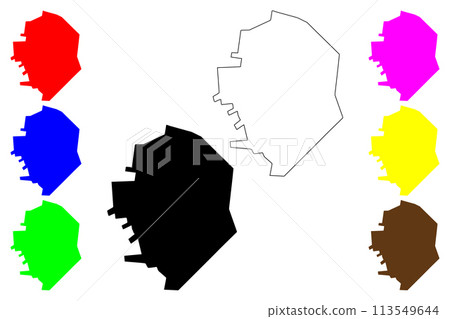 Calama city (Republic of Chile) map vector illustration, scribble sketch Calama City and Commune map Calama city (Republic of Chile) map vector illustration, scribble sketch Calama City and Commune map 113549644