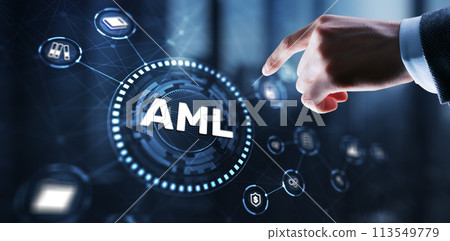 AML Anti Money Laundering Financial Bank Business Technology Concept 113549779