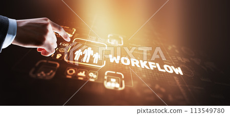 Workflow Repeatability Systematization Business Process. Business Technology Internet 113549780