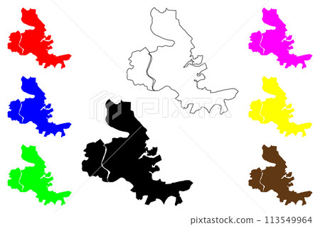 Florencia city (Republic of Colombia) map vector illustration, scribble sketch Florencia map 113549964