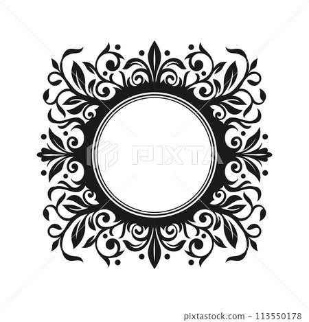 Decorative line circle art frames vector Decorative line circle art frames vector 113550178