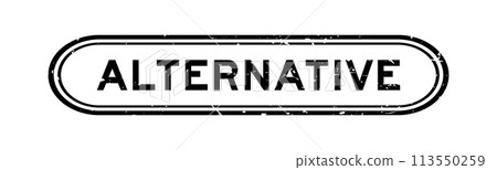 Grunge black alternative word rubber seal stamp on white background 113550259