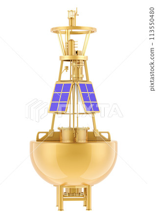 Golden weather buoy, 3D rendering Golden weather buoy, 3D rendering 113550480