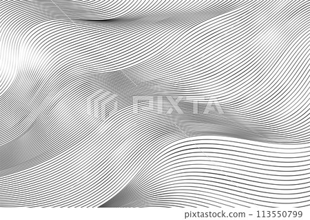 vector Illustration of the pattern of black lines on white background.  113550799