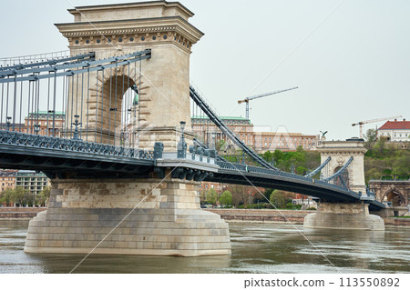 Budapest Cityscape with Chain Bridge Along Danube River Budapest Cityscape with Chain Bridge Along Danube River 113550892