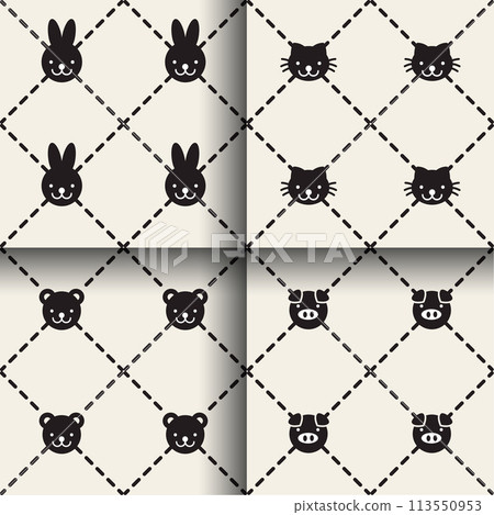 Minimal animal seamless patterns Minimal animal seamless patterns 113550953