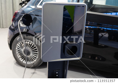 Electric vehicles charging station close up. 113551357