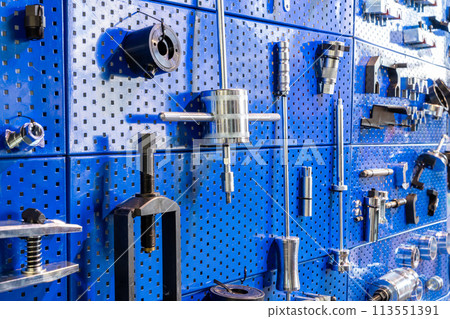 Showcase with special tools and wrenches.. 113551391