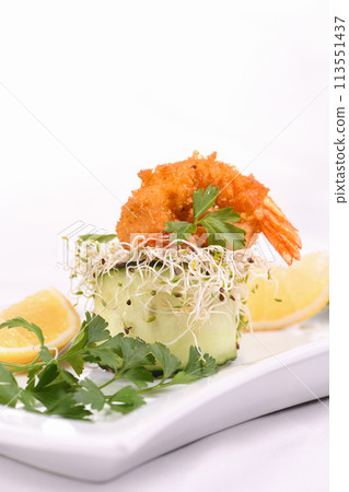 Cucumber and shrimp appetizer Cucumber and shrimp appetizer 113551437