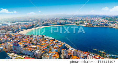 Panoramic view of the city of A Coruna. Galicia, Spain Panoramic view of the city of A Coruna. Galicia, Spain 113551507