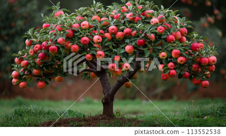 Tree Filled With Red Apples 113552538