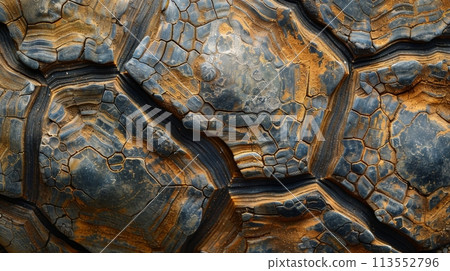 Detailed Close Up of a Tortoise Shell Detailed Close Up of a Tortoise Shell 113552796