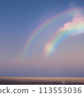 兩條彩虹平行懸掛在天空的插圖 113553036