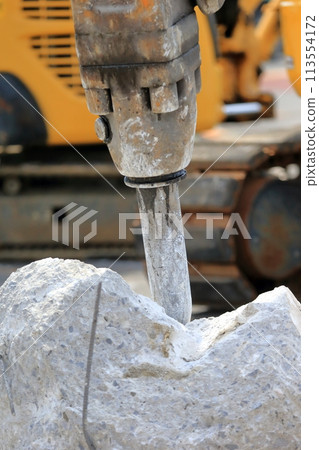 Concrete rubble and breaker Concrete rubble and breaker 113554172