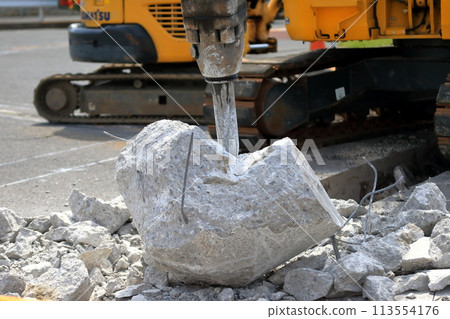 Concrete rubble and breaker 113554176