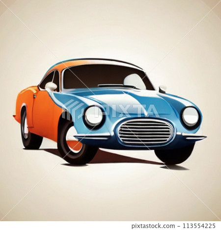 復古車的插圖 113554225
