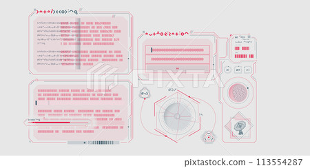Sci-fi HUD interface for data research. 113554287