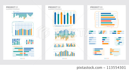 Business elements charts in color. Finance Charts. Business elements charts in color. Finance Charts. 113554301