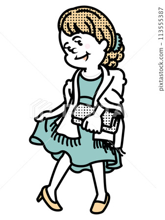 Stylish women_party illustration 113555387