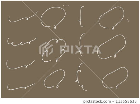 簡單的白色粗語音氣泡集 113555633