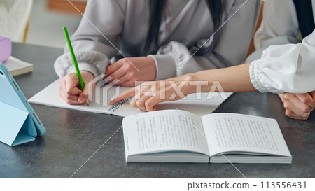 Girls taught studying 113556431