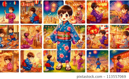 浴衣兒童插圖集 113557069