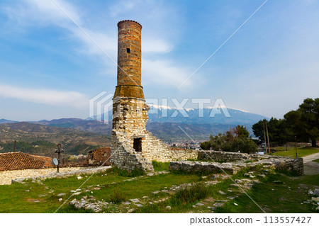 Ruins of ottoman Red Mosque, Berat, Albania Ruins of ottoman Red Mosque, Berat, Albania 113557427