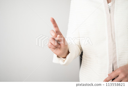 Woman wearing a formal jacket Woman wearing a formal jacket 113558621