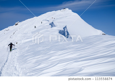 冬季衝見谷川嶽山頂 113558874