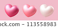 3D Heart element set 113558983