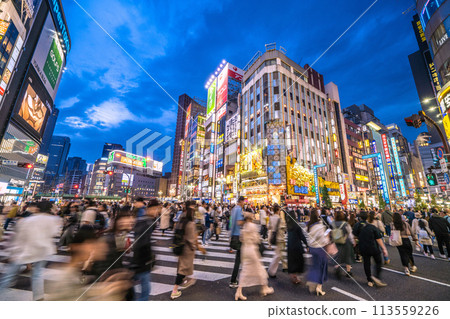 Tokyo cityscape in Japan Inbound...it's like a foreign country...Kabukicho is bustling with foreign tourists = March 31st 113559226