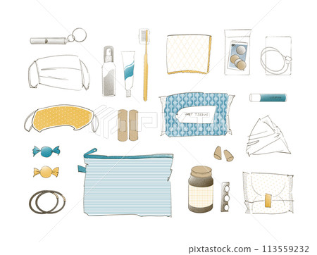 Contents of disaster prevention pouch for women Contents of disaster prevention pouch for women 113559232